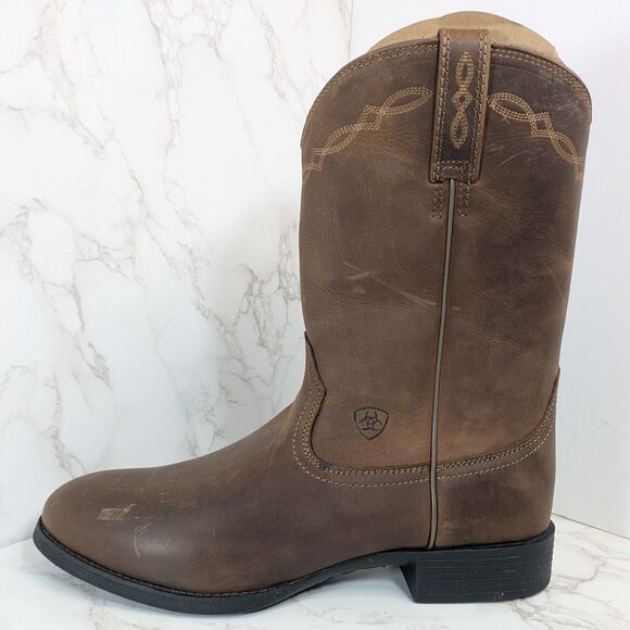 Ariat Mens Heritage Roper Western Boot Distressed Brown 13 D NEW tags no box - Picture 1 of 16